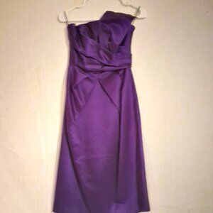 Philosophy di Alberta Ferreti Purple strapless Silk dress Size 38 IT/ 2 US